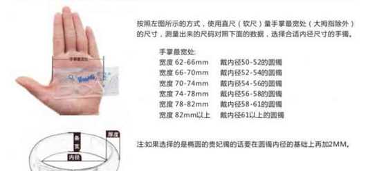 金镯子手围怎么量,买手镯怎么测量手的大小图5