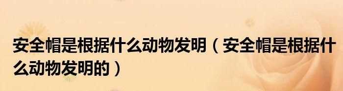 人类从什么动物身上得到启示发明了什么写两个