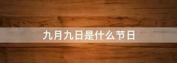 9 9日是什么日子,九月九日是什么节日图2