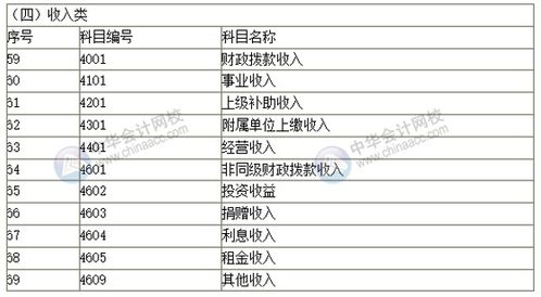 会计科目,会计,政府