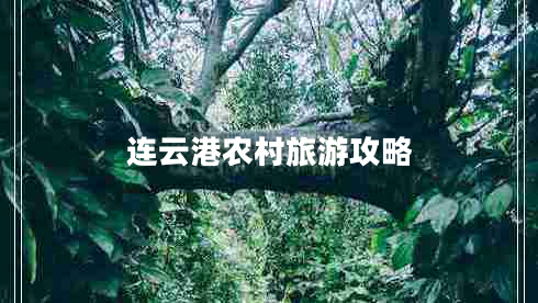 连云港农村旅游攻略