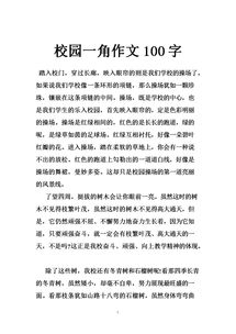 校园访谈作文100字